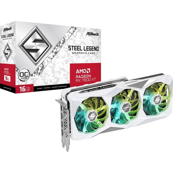 Karta graficzna ASRock Radeon RX 7800 XT Steel Legend OC 16GB GDDR6 (RX7800XT SL 16GO)