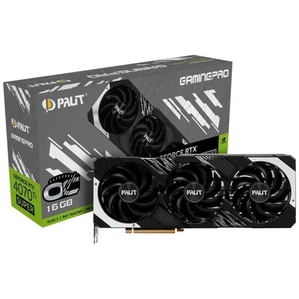 Karta graficzna Palit GeForce RTX 4070 Ti SUPER GamingPro OC 16GB GDDR6X (NED47TSH19T2-1043A)