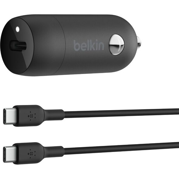 Ładowarka Belkin Ładowarka samochodowa 30W PD PPS Czarna + Kabel USB-C