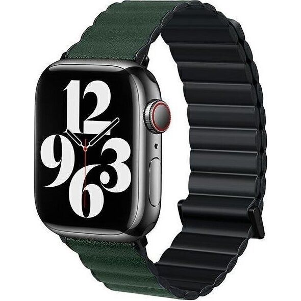 Beline Beline pasek Apple Watch Magnetic Pro 42/44/45/49mm czarno/zielony black/green box