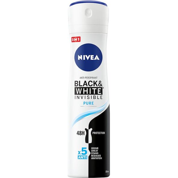 Nivea Dezodorant INVISIBLE PURE spray damski 150ml