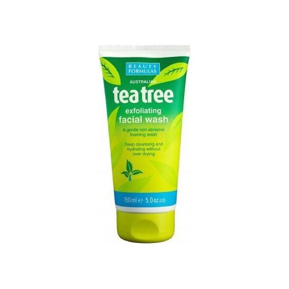 Beauty Formulas Tea Tree Żel złuszczający do mycia twarzy 150ml