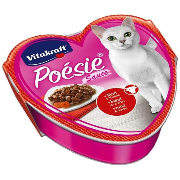 Vitakraft Vitakraft Poesie sos wołowina z marchewką tacka 85g