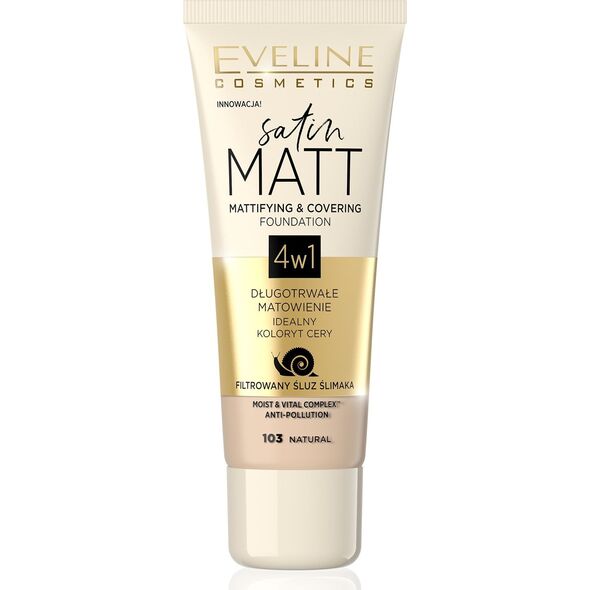 Eveline Satin Matt 4w1 103 Natural 30ml