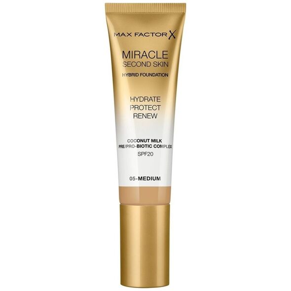 MAX FACTOR Podkład nawilżający Miracle Second Skin 05 Medium