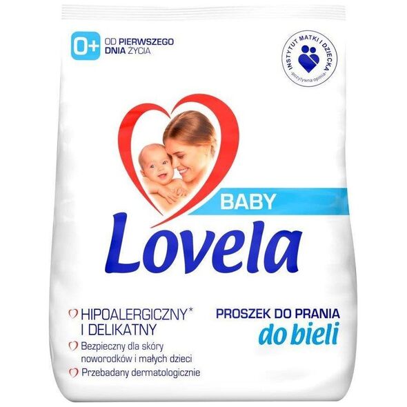 Lovela LOVELA_Baby hipoalergiczny proszek do prania ubranek niemowlęcych i dziecięcych do bieli 1,3kg