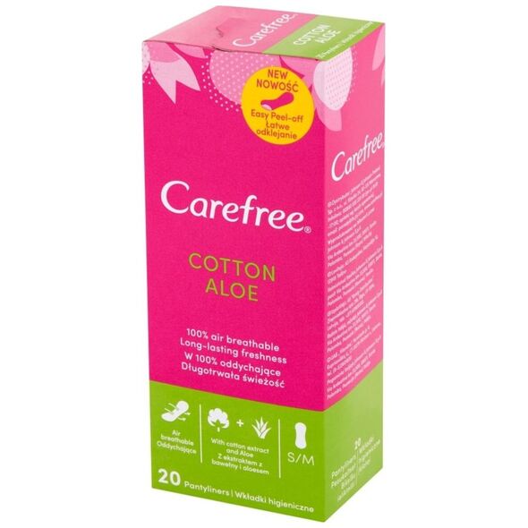 Carefree Carefree Cotton Aloe Wkładki higieniczne 1op.-20szt