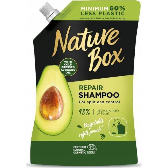 Nature Box Regenerujący Szampon do włosów Avocado Oil 500ml Refill