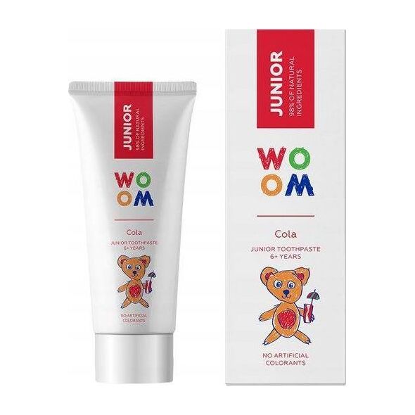 Woom Junior naturalna pasta do zębów dla dzieci 6+ lat Cola 50ml