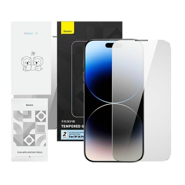 Tempered Glass IPHONE 14 PRO Privacy Glass Baseus 6932172636999