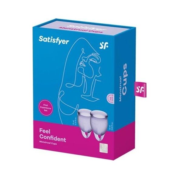 Satisfyer SATISFYER_SET Feel Confident zestaw kubeczków menstruacyjnych 15ml + 20ml Lila