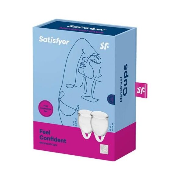 Satisfyer SATISFYER_SET Feel Confident zestaw kubeczków menstruacyjnych 15ml + 20ml Transparent