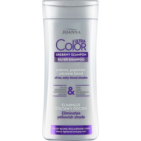 Joanna Ultra Color srebrny szampon do włosów srebrne popielate odcienie blond 200ml