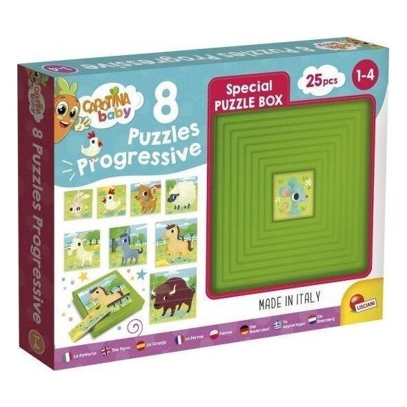 Lisciani Carotina Baby - Puzzle progresywne Farma