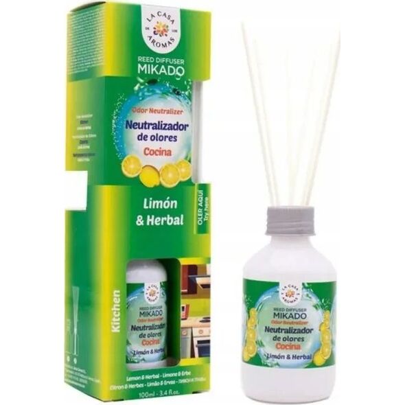 LA CASA DE LOS AROMAS_Special Odor Neutralizer Kitchen patyczki zapachowe Cytryna 100ml