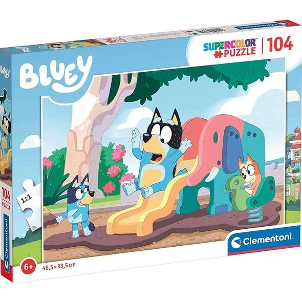 Clementoni CLE puzzle 104 maxi SuperKolor Bluey 27171