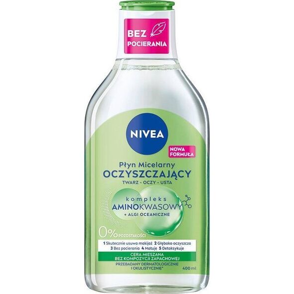 Nivea Płyn micelarny oczyszczający twarz-oczy-usta z kompleksem aminokwasowym 400 ml