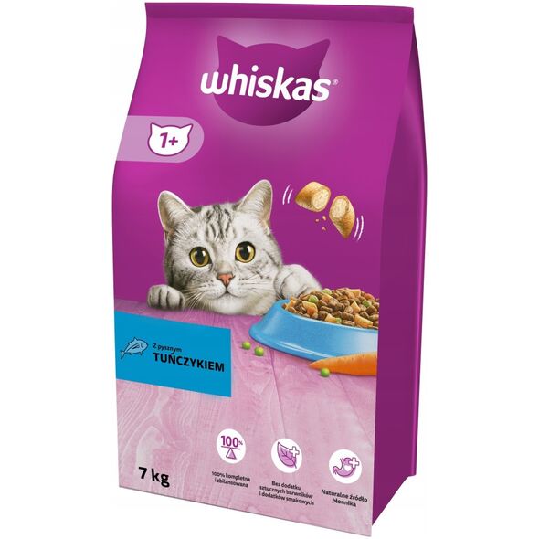 Whiskas WHISKAS Kot Adult Sucha Karma z tuńczykiem 7kg