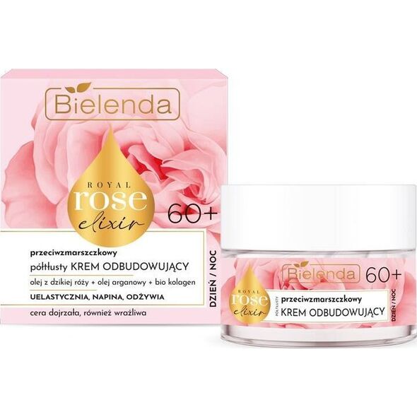 Bielenda Royal Rose Elixir Półtłusty krem odbudowujący 60+ 50ml