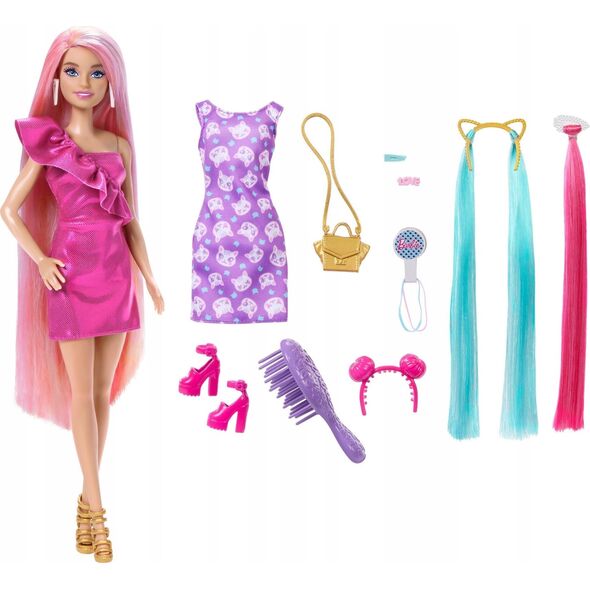 Lalka Barbie Mattel Zabawa włosami + akcesoria (JDC85)