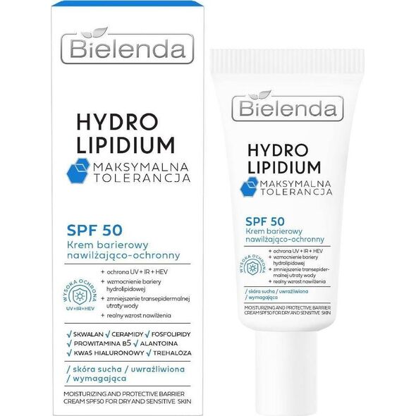 Bielenda Bielenda Hydro Lipidium krem barierowy SPF50 nawilżająco-ochronny 30ml