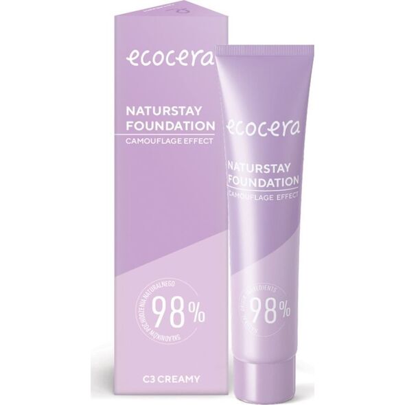 Ecocera  ECOCERA Naturstay Foundation Naturalny Podkład - efekt kamuflażu C3 Creamy 30ml