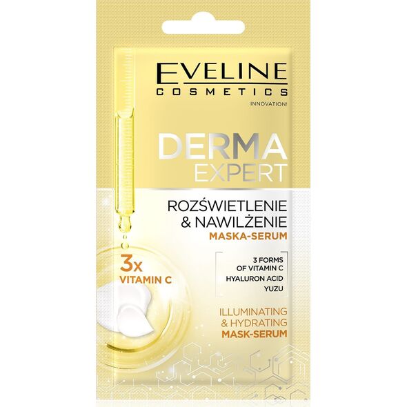 Eveline EVELINE Derma Expert Maska - serum rozświetlenie i nawilżenie 8 ml