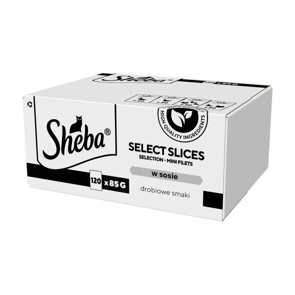 Sheba SHEBA Selection Select Slices Drobiowe smaki w sosie - Mokra karma dla kota 120x85g