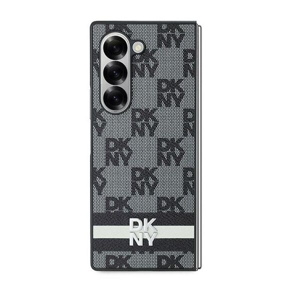 DKNY case for Samsung Galaxy Z Fold6 DK000228 black Chequered Pattern Printed Stripes 3666339329945