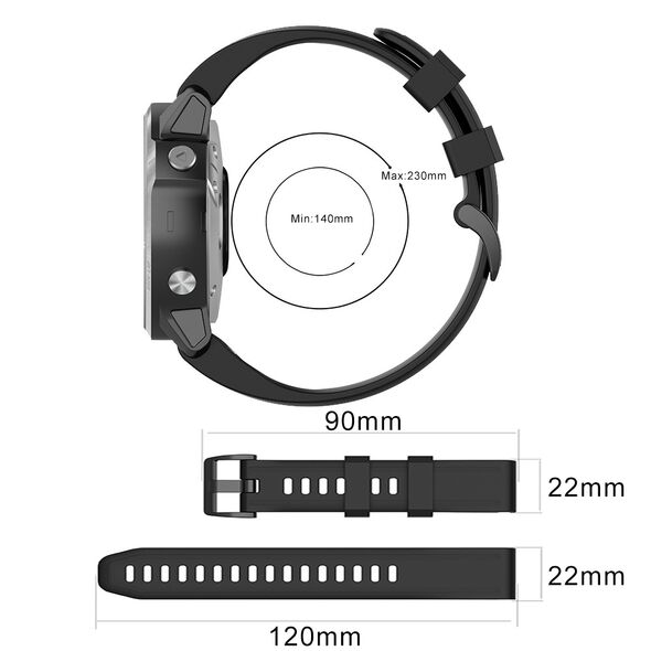 Λουράκι Σιλικόνης Sport Band Sonique 22mm για Amazfit GTR 3/ GTR 4/ GTR 47mm/GTR 3 pro/GTR 2e/GTR 2/3 Stratos/2 Stratos Πράσινο Σκούρο/Μαύρο 5201101871529