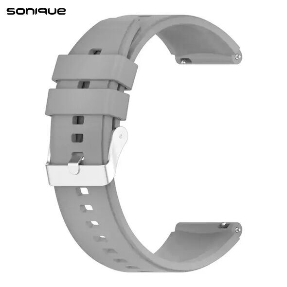 Λουράκι Σιλικόνης Smooth Band Sonique 22mm για Huawei Watch GT3/GT3 Pro 46mm/ GT2/GT2 Pro 46mm/ GT 42mm/46mm/GT 2e/3/3 Pro Γκρι 5201101871840