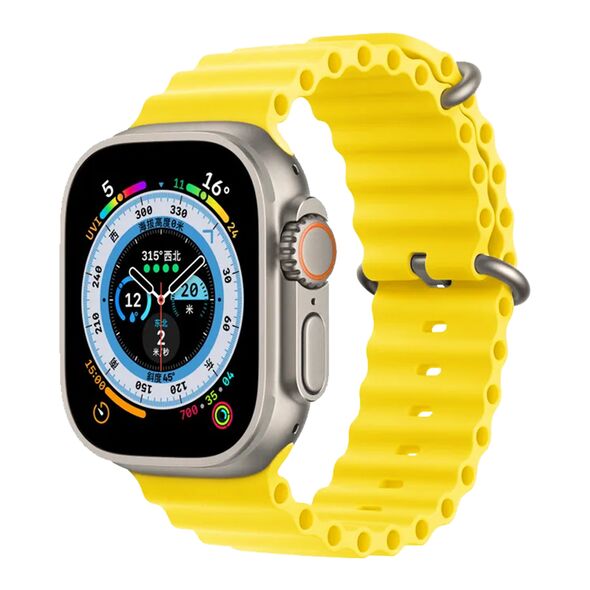 Λουράκι Σιλικόνης Ocean Band Sonique για Apple Watch (42/44/45/49MM) Κίτρινο 5201101924027