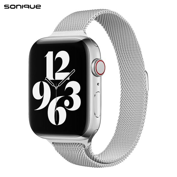 Λουράκι Stainless Steel Milanese Slim Sonique για Apple Watch (38/40/41MM) Ασημί 5201101985981