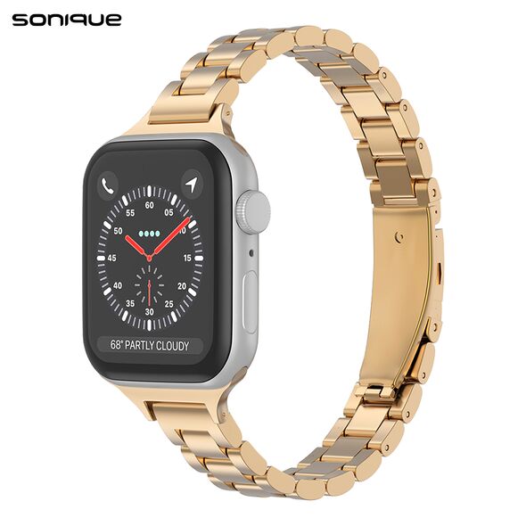 Λουράκι Stainless Steel Slim Bracelet Sonique Classic για Apple Watch (38/40/41MM) Χρυσό 5201101986254