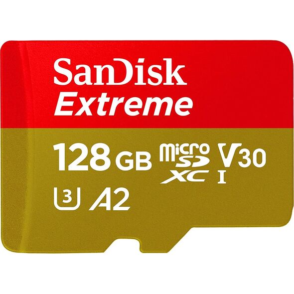 Karta SanDisk Extreme MicroSDXC 128 GB Class 10 UHS-I/U3 A2 V30 (SDSQXAA-128G-GN6MA)