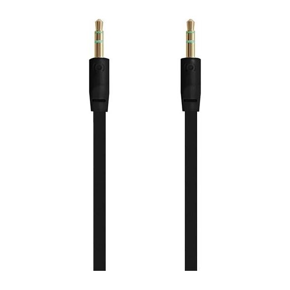 Kabel KABEL JACK WTYK-WTYK CZARNY SLIM 3,5mm PRZEWÓD>