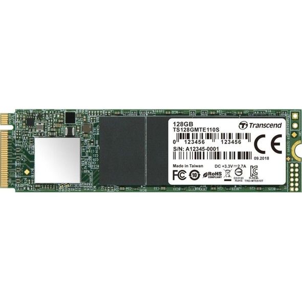 Dysk SSD Transcend 110S 128GB M.2 2280 PCI-E x4 Gen3 NVMe (TS128GMTE110S)