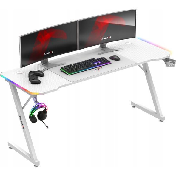 Biurko Huzaro Biurko gamingowe Huzaro Hero 4.8 White RGB