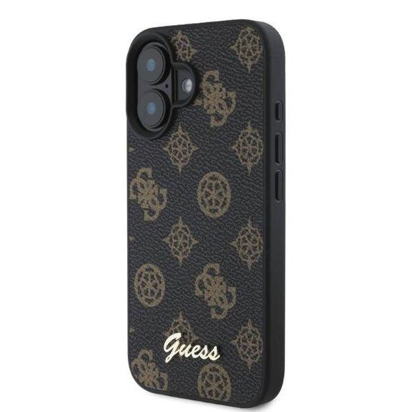 Original Case IPHONE 16 Guess Hardcase Peony Script MagSafe (GUHMP16SPGPYSK) black 3666339342326