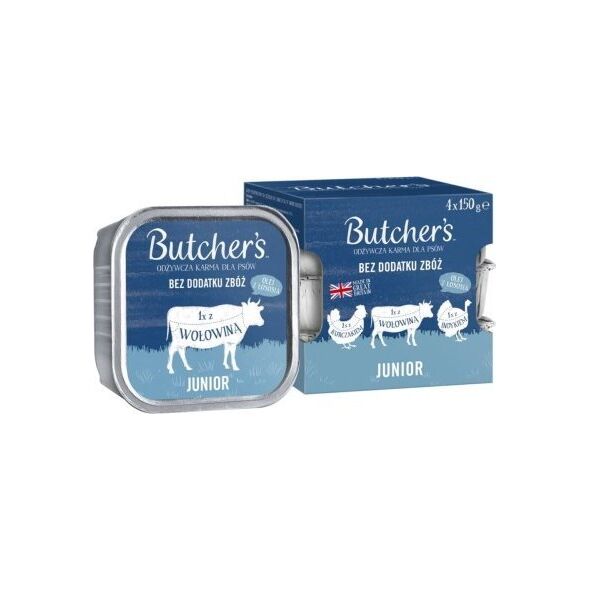 Butcher’s Butcher's Original Junior mix smaków karma dla szczeniąt pasztet 4 x 150g