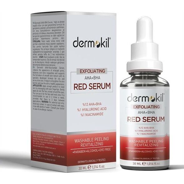 DERMOKIL_Exfoliating Aha+Bha Niacinamide Red Serum peeling do twarzy 30ml