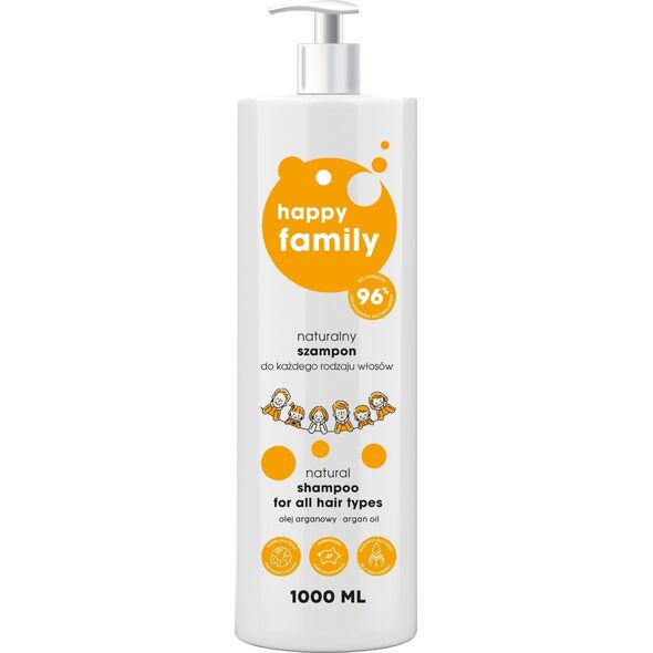 HAPPY FAMILY_Naturalny szampon do każdego rodzaju włosów 1000ml