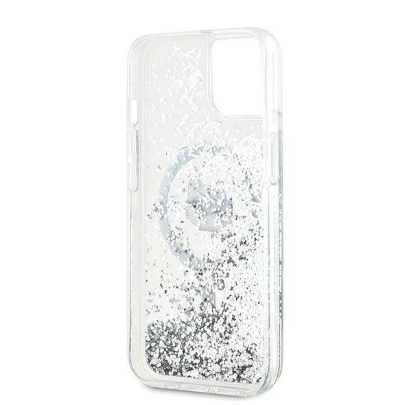 Original Case IPHONE 13 Karl Lagerfeld Hardcase Liquid Glitter Choupette Head MagSafe (KLHMP13MLGCHSGH) transparent 3666339285654