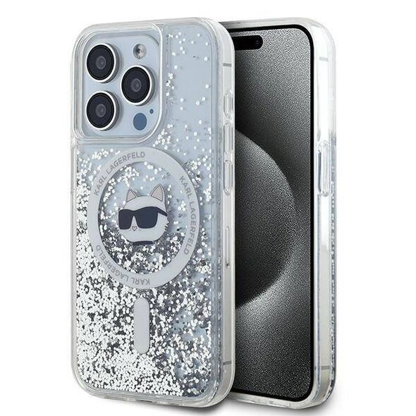 Original Case IPHONE 13 PRO MAX Karl Lagerfeld Hardcase Liquid Glitter Choupette Head MagSafe (KLHMP13XLGCHSGH) transparent 3666339285678