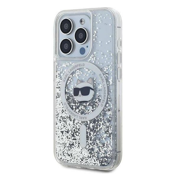 Original Case IPHONE 13 PRO MAX Karl Lagerfeld Hardcase Liquid Glitter Choupette Head MagSafe (KLHMP13XLGCHSGH) transparent 3666339285678