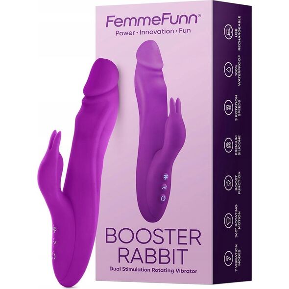 Masażer FEMMEFUNN_Booster Rabbit wibrator typu króliczek Purple