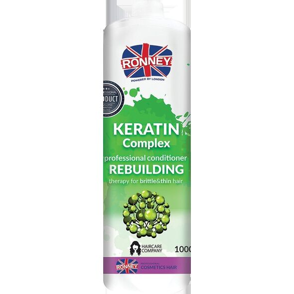 RONNEY_Keratin Complex Professional Conditioner Rebuilding odżywka odbudowująca do włosów suchych i łamliwych 1000ml