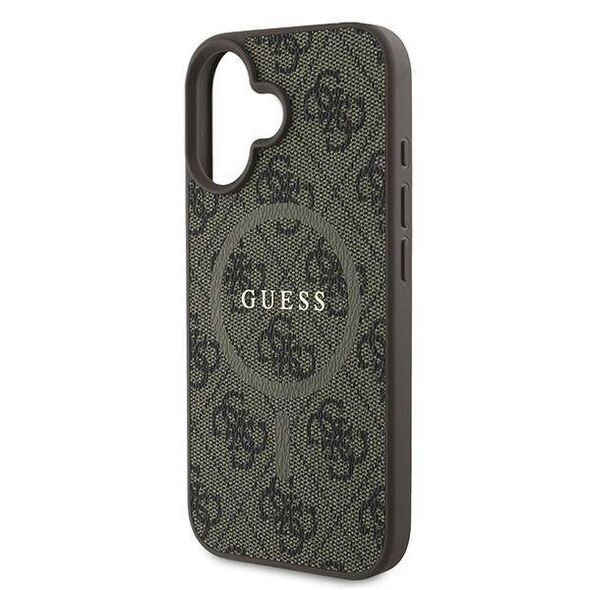 Original Case IPHONE 16 PLUS Guess Hardcase 4G Ring Classic Logo MagSafe (GUHMP16MG4GFRW) brown 3666339327255