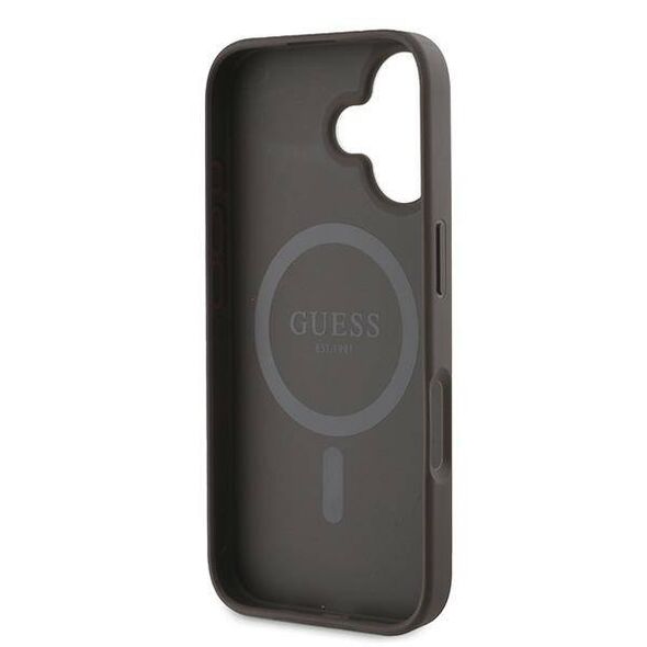 Original Case IPHONE 16 PLUS Guess Hardcase 4G Ring Classic Logo MagSafe (GUHMP16MG4GFRW) brown 3666339327255