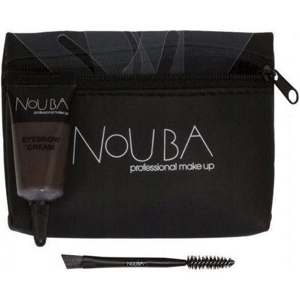 NOUBA_SET Brow Improver 30 Eyebrow Cream + Double Ended Applicator + Stencils żel do stylizacji brwi + pędzelek do brwi + szablony